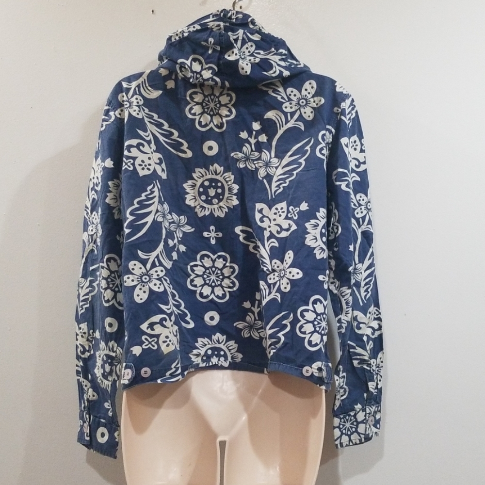 Roxy Quiksilver women's blue and white hoodie - Picture 6 of 8